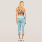 Leggings Capri Une série de galaxies de sirène Design 2 (Verso)