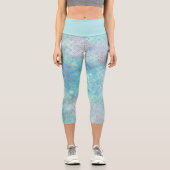 Leggings Capri Une série de galaxies de sirène Design 2 (Recto)