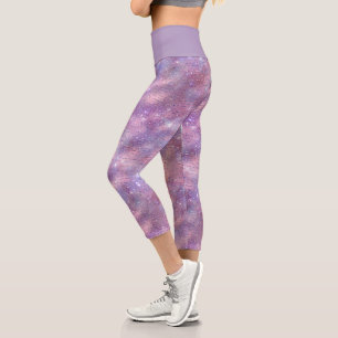 Leggings Capri Une série de galaxies scintillantes Design 6