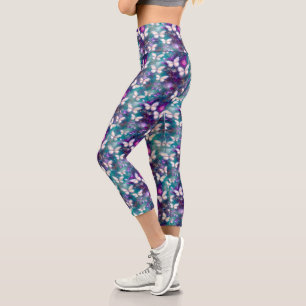 Leggings Capri Une série de papillons mystiques Design 1