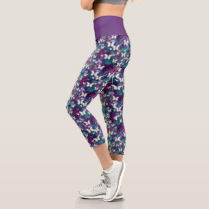 Leggings Capri Une série de papillons mystiques Design 5