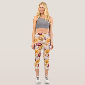Leggings Capri Une série florale d'automne 9