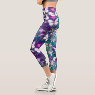Leggings Capri Une série mystique de papillons 1