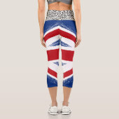 Leggings Capri Union Jack Patriotique Bleu Rouge (Verso)