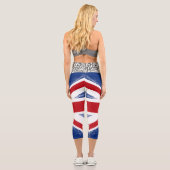 Leggings Capri Union Jack Patriotique Bleu Rouge (Verso)
