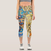 Leggings Capri Unique Abstrait multicolore (Recto)