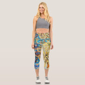 Leggings Capri Unique Abstrait multicolore (Recto)