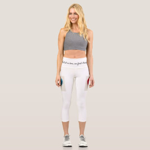 Leggings Capri United in Love - Inspirational Waistband Imprimer