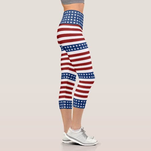 Leggings Capri USA Stars and Stripes (Droite)