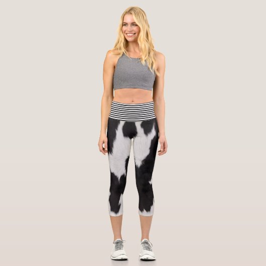 Leggings Capri Vachette noire et blanche (Recto)