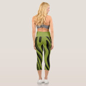 Leggings Capri Vague 3D Zebra Soft Vert Luxe (Verso)