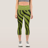 Leggings Capri Vague 3D Zebra Soft Vert Luxe (Recto)