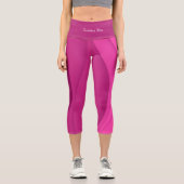 Leggings Capri Vague rose douce de luxe (Recto)