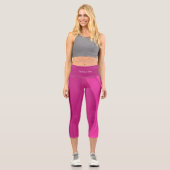 Leggings Capri Vague rose douce de luxe (Recto)