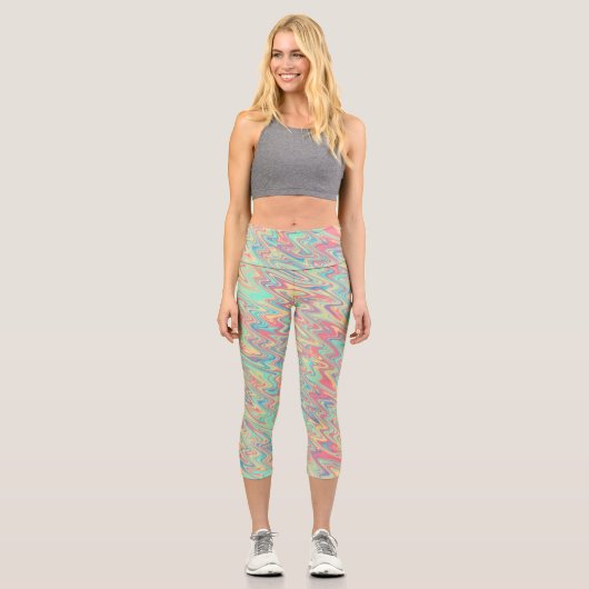 Leggings Capri Vagues Funky (Recto)