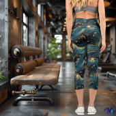 Leggings Capri Vagues stellaires : Flux cosmique et conception no