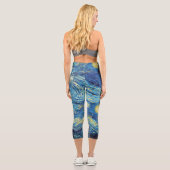 Leggings Capri Van Gogh Starry Classic Nuit Impressionnisme Art (Verso)