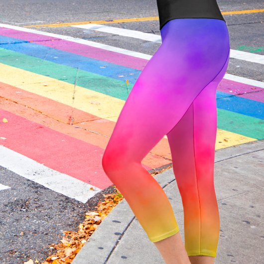 Leggings Capri Vapeur d'arc-en-ciel