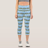 Leggings Capri Vélos roses motif (Recto)
