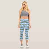 Leggings Capri Vélos roses motif (Recto)