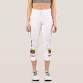 Leggings Capri Venezuela et drapeau vénézuélien avec votre nom (Recto)