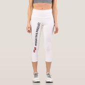 Leggings Capri VENTE ! Capris haut taille - Blanc - Personnalisé (Recto)