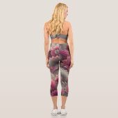 Leggings Capri Ventilateurs Art nouveau rose et argent (Verso)