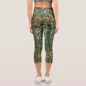 Leggings Capri VERDURE, ANIMAUX FORESTIERS Pheasant, Fox, Vert Fl (Verso)