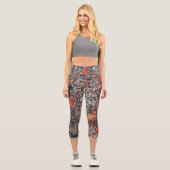 Leggings Capri VERDURE, ANIMAUX FORESTIERS Pheasant, Renard rouge (Recto)