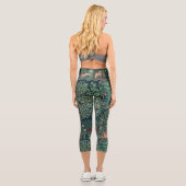 Leggings Capri VERDURE, Hares d'ANIMAUX FORESTIERS, Renard, Flora (Verso)