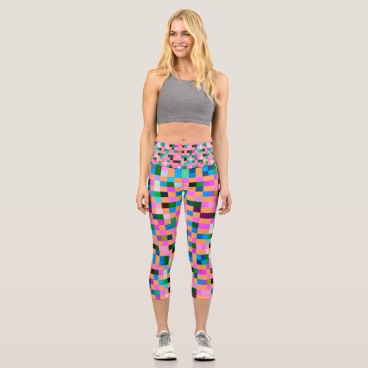 Leggings Capri Vérifier le Motif 3 (Recto)