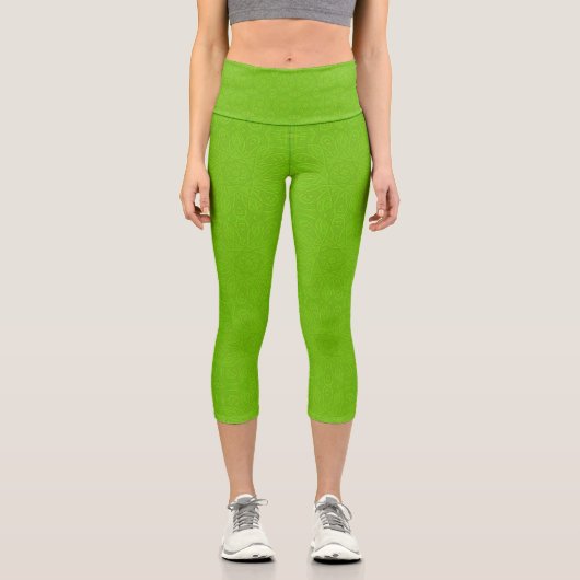 Leggings Capri Vert citron (Recto)