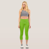 Leggings Capri Vert citron (Recto)