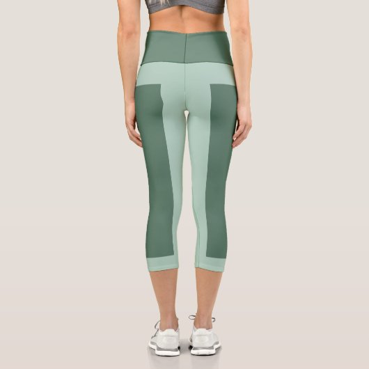 Leggings Capri Vert foncé et vert pastel (Verso)