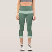 Leggings Capri Vert foncé et vert pastel (Recto)