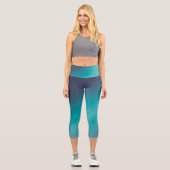 Leggings Capri Vert gris clair de lune ombre (Recto)