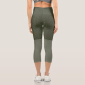 Leggings Capri Vert Moss Deux Tons - Personnalisab (Verso)