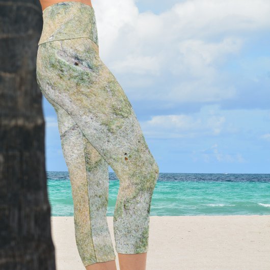 Leggings Capri Vert pastel multicolore grès