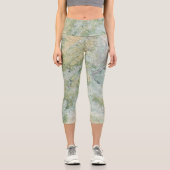 Leggings Capri Vert pastel multicolore grès (Recto)