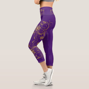 Leggings Capri Vêtement de sport chic et sportif à motif floral e
