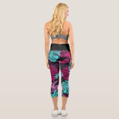 Leggings Capri Vibes des îles tropicales | Capris Taille haute (Verso)