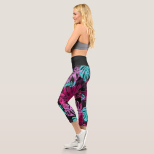 Leggings Capri Vibes des îles tropicales   Capris Taille haute