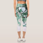 Leggings Capri Vibes d'été Banana Feuilles vert pâle (Verso)