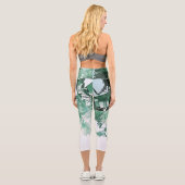 Leggings Capri Vibes d'été Banana Feuilles vert pâle (Verso)