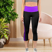 Leggings Capri Vibes Personalisées De Maman Chat Sur Des Grilles 