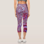 Leggings Capri Vibrant brillant Super trippy fractionner l'art fr (Verso)