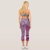 Leggings Capri Vibrant brillant Super trippy fractionner l'art fr (Verso)