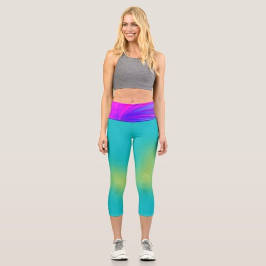 Leggings Capri Vibrant Color Aesthetic Pattern (Recto)