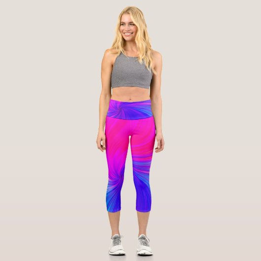 Leggings Capri Vibrant Color Aesthetic Pattern (Recto)