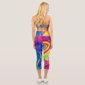 Leggings Capri Vibrant Color Aesthetic Pattern (Verso)